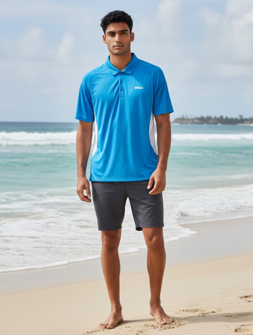 Wilson 2010s Tennis Men's Polo T-shirt Sz L
